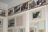 Стенд музея, посвященный первостроителям Магнитки
