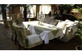 ресторан La Gourmet.Текстиль - скатерть и наперон.Ткань проффессиональная для столового белья,пр-во Италия.